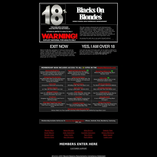 Blacks On Blondes on freeporning.com
