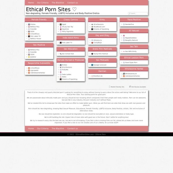 Ethical Porn Sites on freeporning.com
